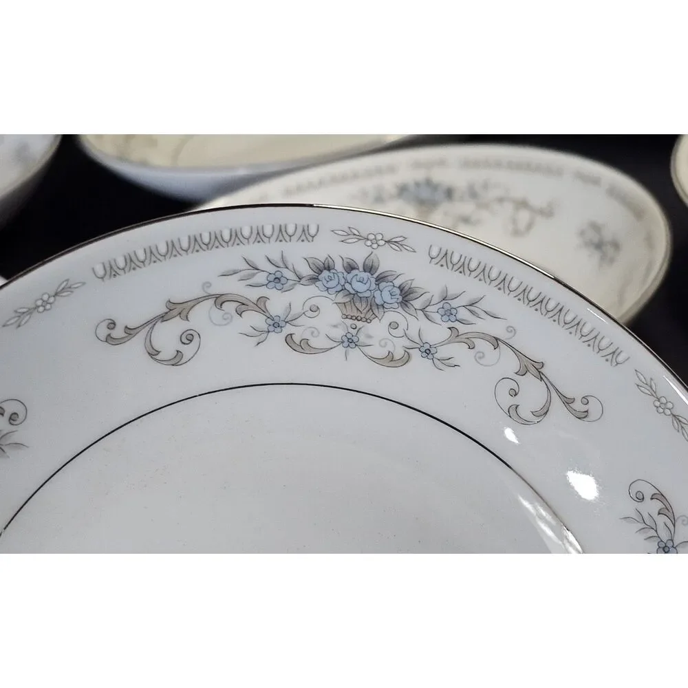 Diane Japan Set of 9 Dessert Bowls/Plates Fine Porcelain China Vtg 1980s